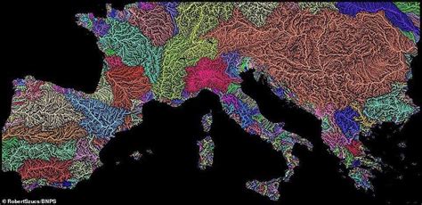 All the river basins of Europe : MapPorn