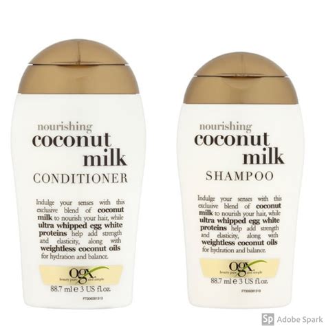 OGX Coconut Milk Shampoo & Conditioner Travel size set - SkinFreaks