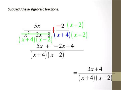 Algebraic fractions | PPT