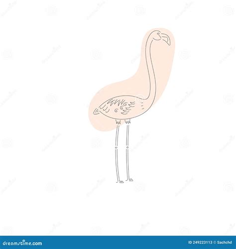 Bird Flamingo Sketch Vector Illustration Stock Vector Illustration