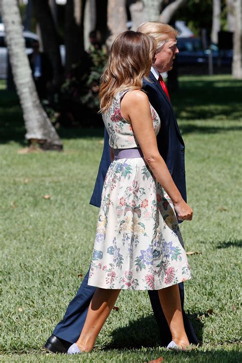 Melania Trump’s Easter 2019 Look: Floral Dress, Louboutin Heels ...