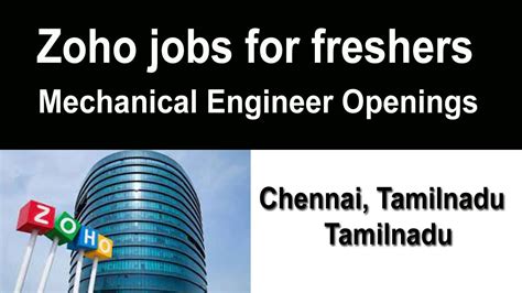 Zoho Jobs For Freshers Zoho Corporation Job Vacancy Mechanical