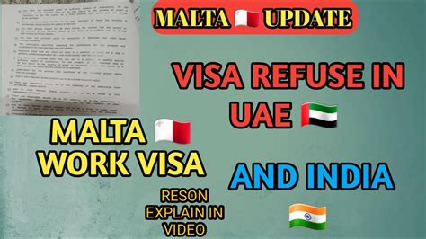 Malta New Update Malta Work Visa Refusel In INDIA And In UAE