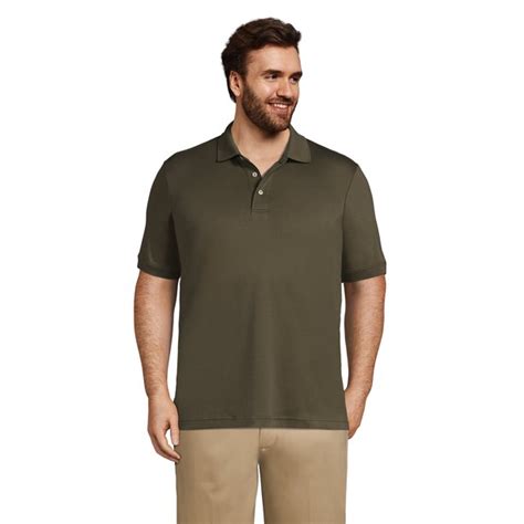 Lands End Mens Big Short Sleeve Supima Polo Shirt