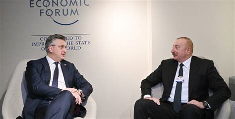 Ilham Aliyev Met Prime Minister Of Croatia Andrej Plenković In Davos