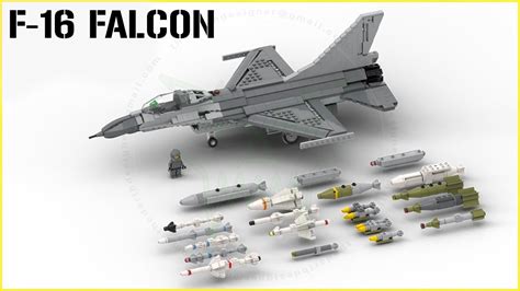 Lego General Dynamics F 16 Fighting Falcon 134 Scale Youtube