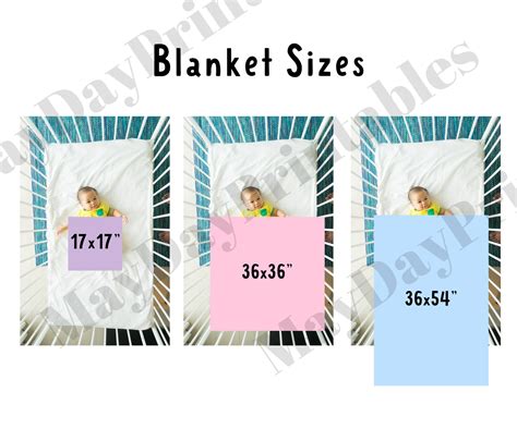 Baby Blanket Size Guide, Blanket Size Chart, Downloadable Size ...