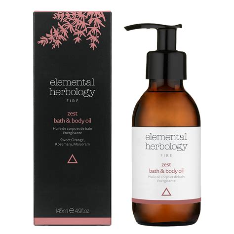 Elemental Herbology Fire Zest Bath And Body Oil Plaisirs Wellbeing