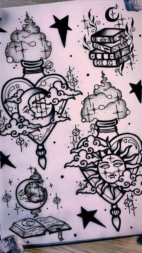 Witchy Tattoos In Arm Tattoos Drawing Mystical Tattoos Doll