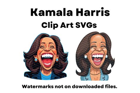 Cute Funny Kamala Harris Laughing Full Color Svgs And Pngs Etsy