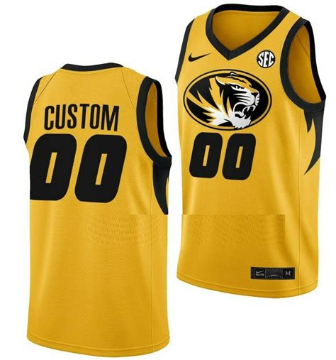 Trending Buy New Custom Missouri Tigers Jersey Gold