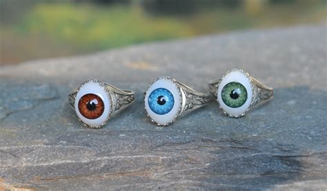 Eye Ring Eyeball Ring Cameo Ring Adjustable Vintage Style | Etsy