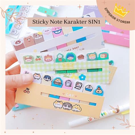 Jual Sticky Note Karakter In Tempelan Kertas Catatan Lembar