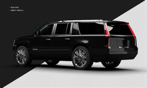 Carro Suv Urbano Elegante De Luxo Preto Fosco Realista Isolado Da Vista