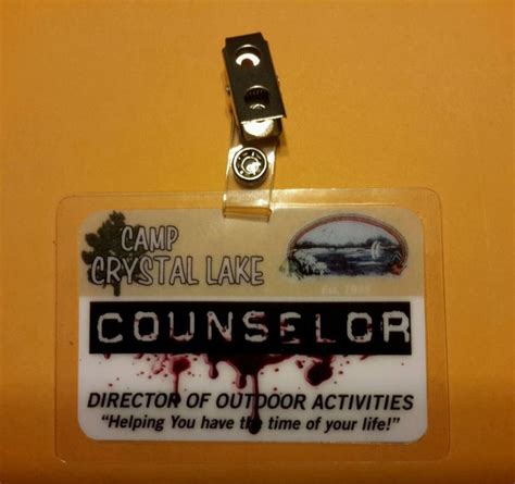 Friday The 13th Id Badge Camp Crystal Lake Counselor Collectibles