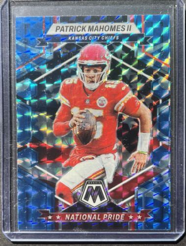 Patrick Mahomes Panini Mosaic National Pride Blue Mosaic Prizm No