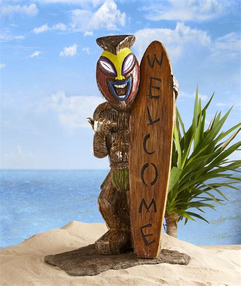 Garden Oasis Friki Tiki 25in Statue with Welcome Surfboard* Limited Availability | Shop Your Way ...