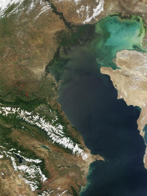 Caspian Sea Satellite Images تصاوير ماهواره اي از دریای خزر