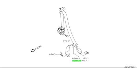 Buy Genuine Nissan A E A E Belt Assembly Rear Seat