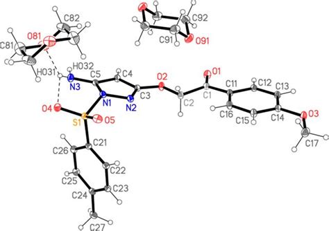 (IUCr) Crystal structure of 2-[(5-amino-1-tosyl-1 H -pyrazol-3-yl)­­oxy ...