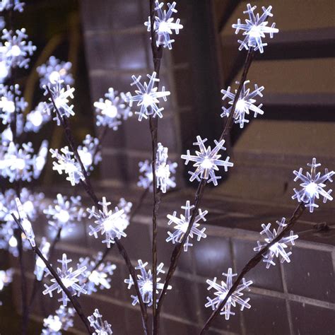 Homeleo Set Snowflake Solar Christmas Lights Bright White Leds