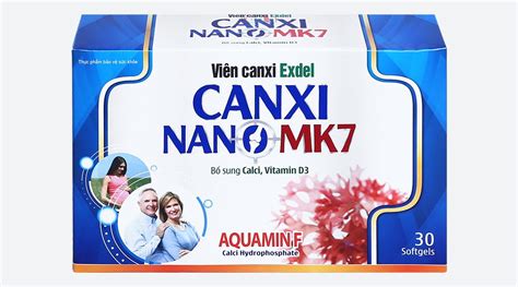 Bổ sung calci giúp xương chắc khỏe Viên Canxi Exdel Canxi Nano MK7 hộp