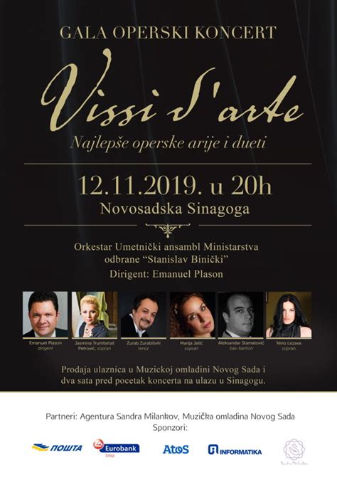 Vissi Darte Gala Operski Koncert Muzicka Omladina