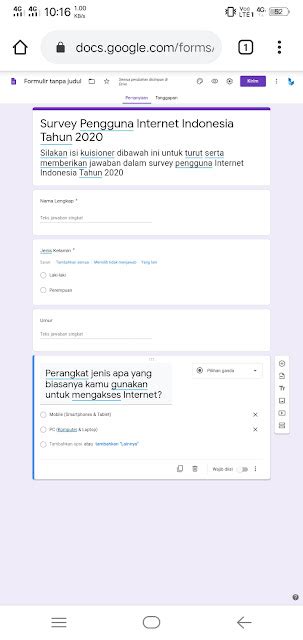 Detail Contoh Google Form Kuesioner Koleksi Nomer 29