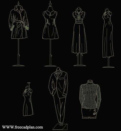 Dress Form Mannequin Dwg Cad Block Download Free Cad Plan