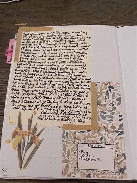 Aesthetic Diary Entries Coloring Flower