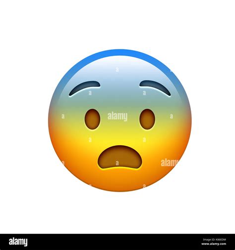 The emoji yellow headache spooky face icon Stock Photo - Alamy