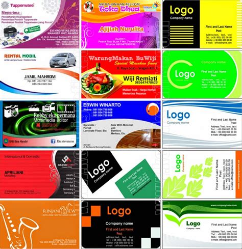 Desain Kartu Nama Business Card Template KartuNama Ensiklopediasoftware