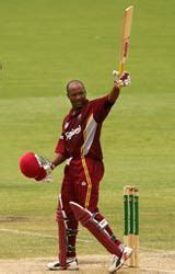 Brian Lara Acknowledges His Hundred Espncricinfo