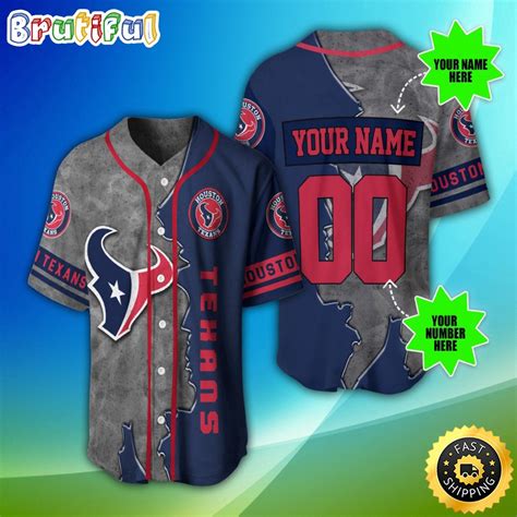 Personalized NFL Houston Texans Baseball Jersey Fan Favorite Jerseys