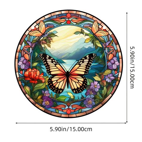 Decoración De Ventana De Mariposa Atrapasueños Manchados Colgantes