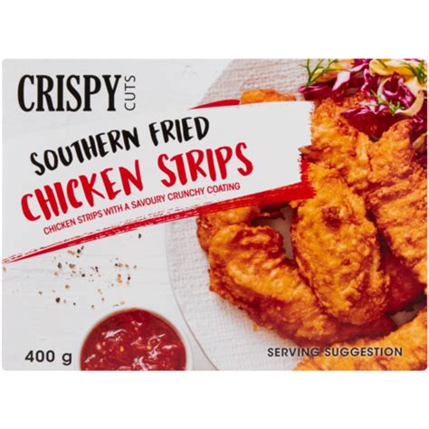 Crispy Cuts Frozen Southern Fried Chicken Strips 400g Frozen Breaded