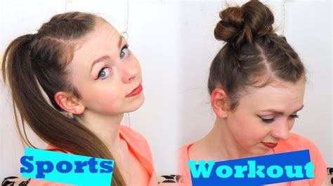 2 In 1 Workout And Sports Hairstyle No Bobby Pins Youtube