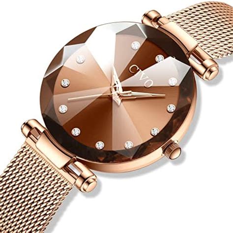 CIVO Montre Femme Or Rose Montres Femme Acier Inoxydable Etanche Montre