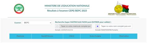 Comment Consulter Les R Sultats Du Bepc Madagascar