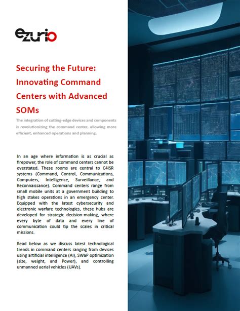 Securing The Future Innovating Command Centers With Advanced SOMs