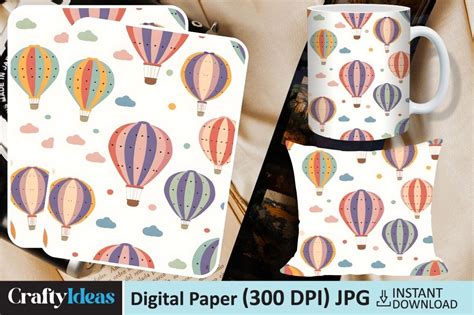 Hot Air Balloons Seamless Pattern Graphic By Craftyideas Creative Fabrica