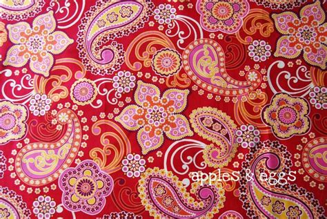 Vera Bradley Raspberry Fizz Flowers And Paisley Fabric On Etsy Vera