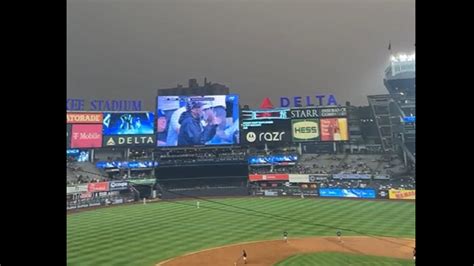 Look Yankee Stadium Looks Nasty Due To Smoke From Canadian Fires