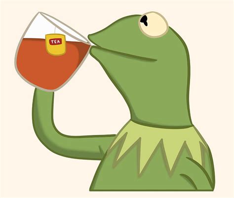 Kermit Sipping Tea Meme Poster humor Painting by Young Bailey - Fine ...