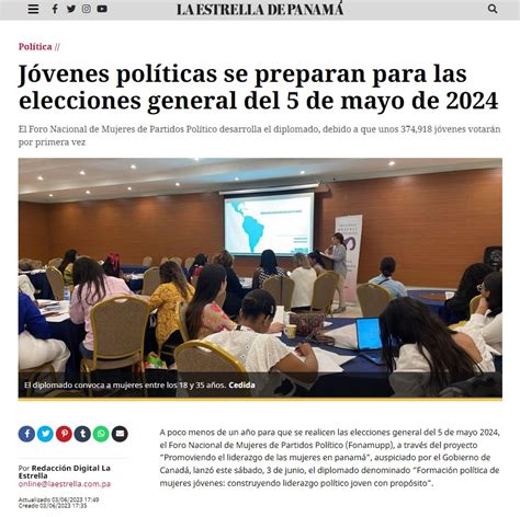 Jóvenes Políticas Se Preparan Para Las Elecciones General Del 5 De Mayo