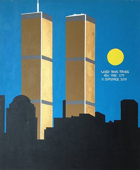 Twin Towers 2001 Painting by Geoffrey Golson | Saatchi Art