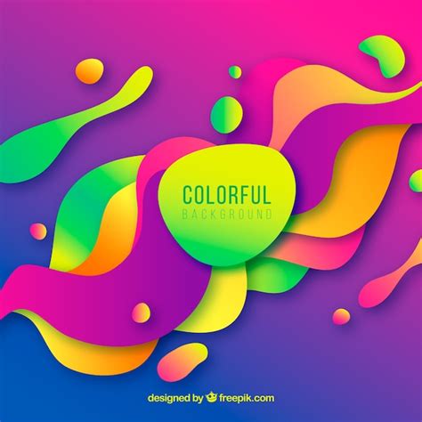 Fondo Colorido Con Formas Abstractas Vector Gratis