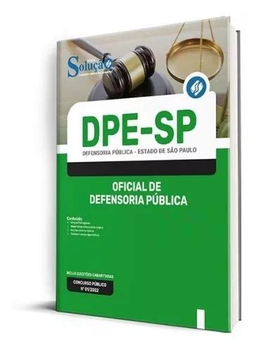 Apostila Dpe Sp Oficial De Defensoria P Blica Mercadolivre