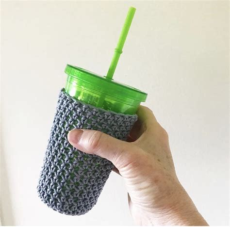 Iced Coffee Cup Cozy Free Crochet Pattern The Sunny Days Cozy