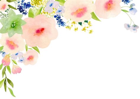 Watercolor Flowers Card Template Stock Illustration By ©yaskii 109948726